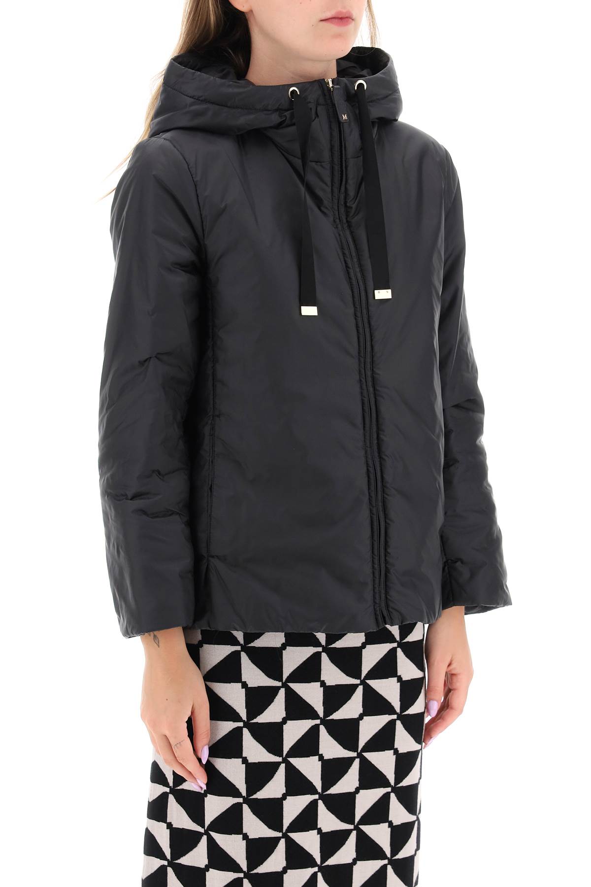 Shop Max Mara The Cube Greenh Hooded Jacket In Black