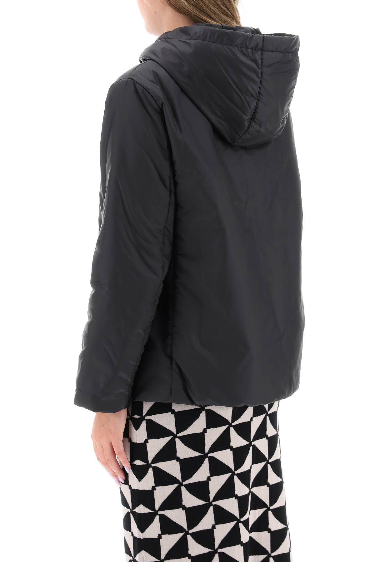 Shop Max Mara The Cube Greenh Hooded Jacket In Black