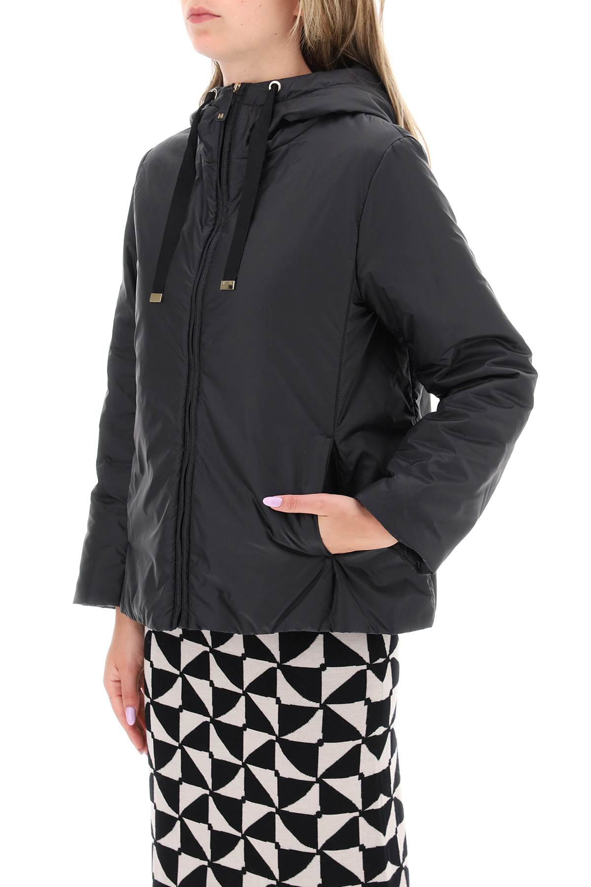 Shop Max Mara The Cube Greenh Hooded Jacket In Black