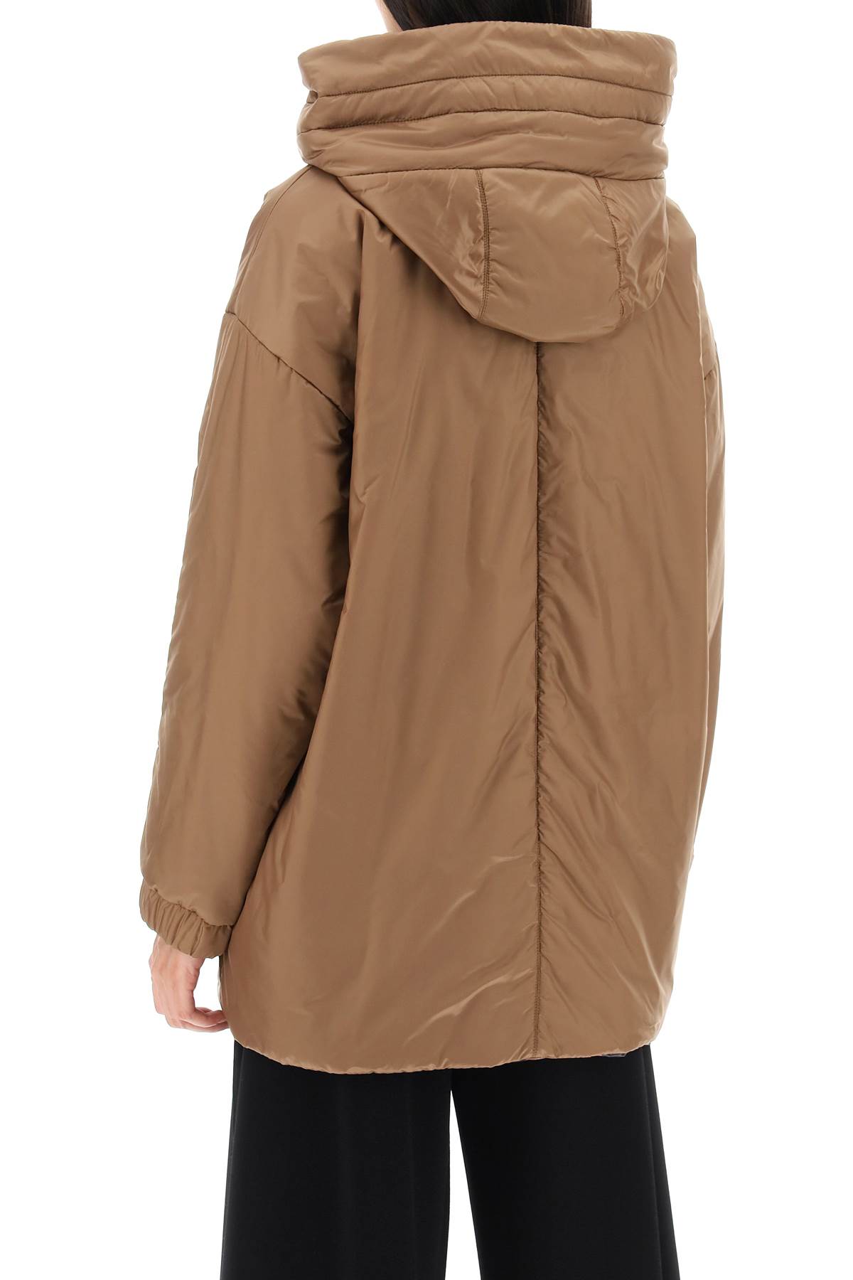 Shop Max Mara The Cube 'greenlo' Reversible Jacket With Cameluxe Padding In Brown,black