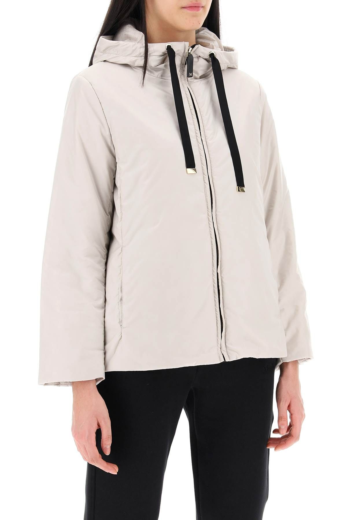 Shop Max Mara The Cube Greenh Hooded Jacket In White