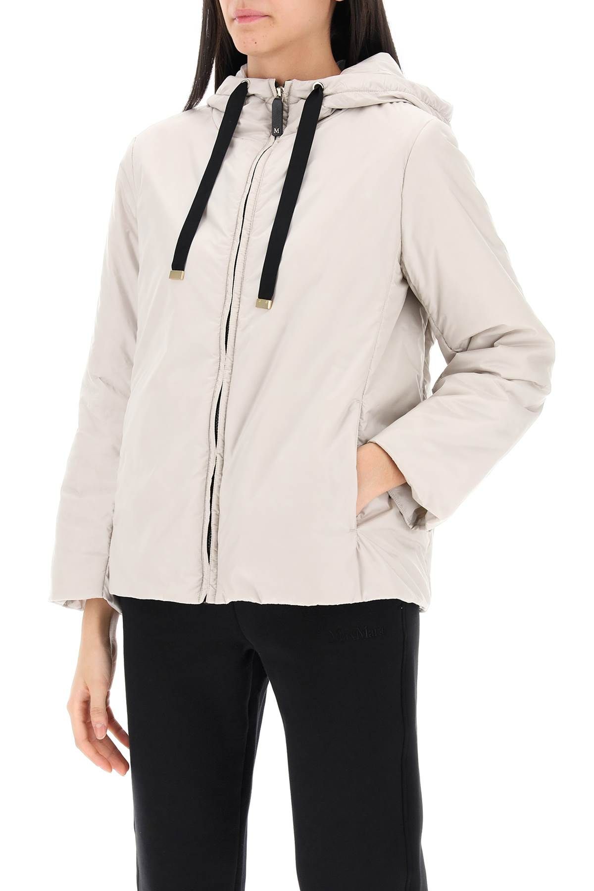 Shop Max Mara The Cube Greenh Hooded Jacket In White