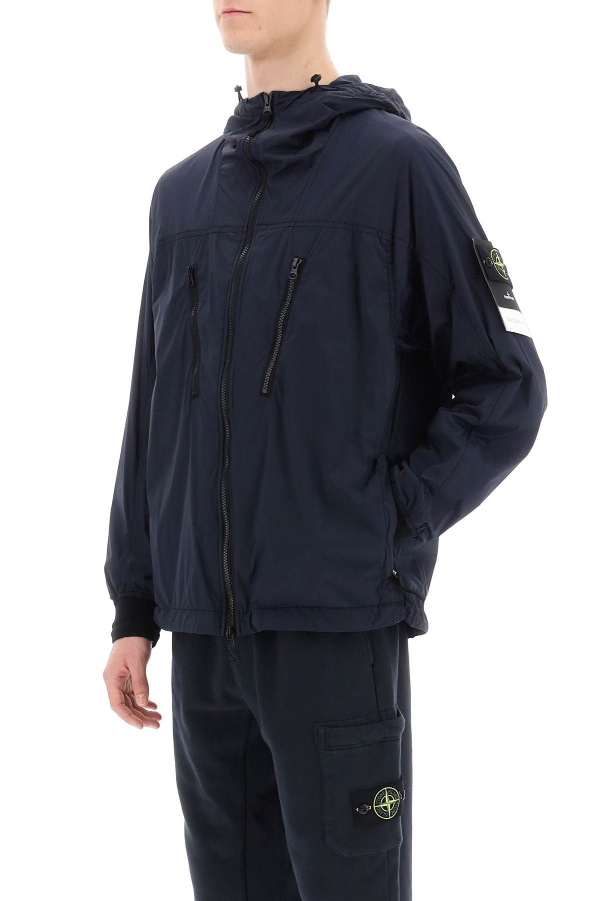 Shop Stone Island Skin Touch Nylon-tc Packable Jacket In Blue