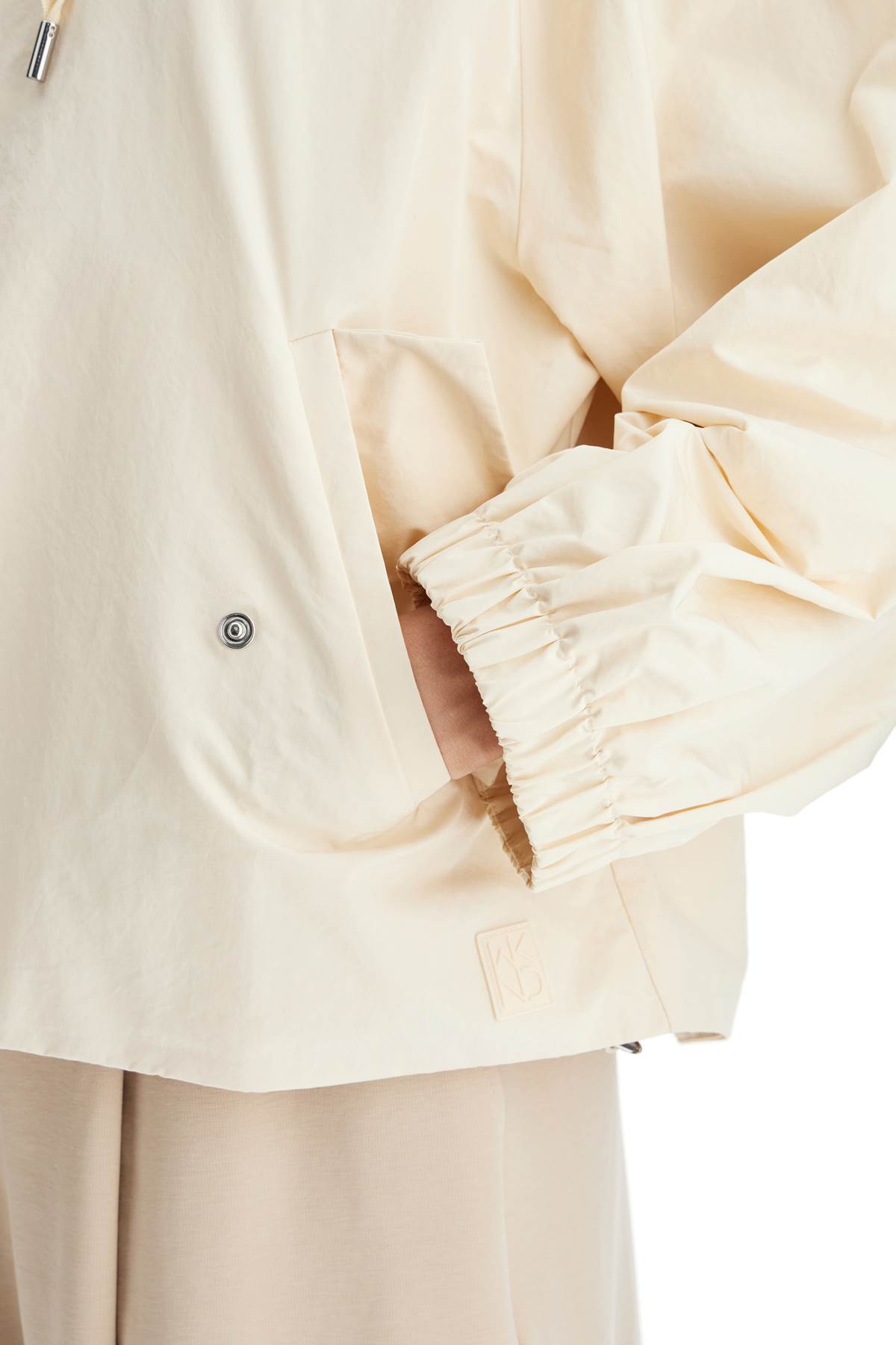 Shop Weekend Max Mara Technical Fabric Windbreaker Jacket In Neutro