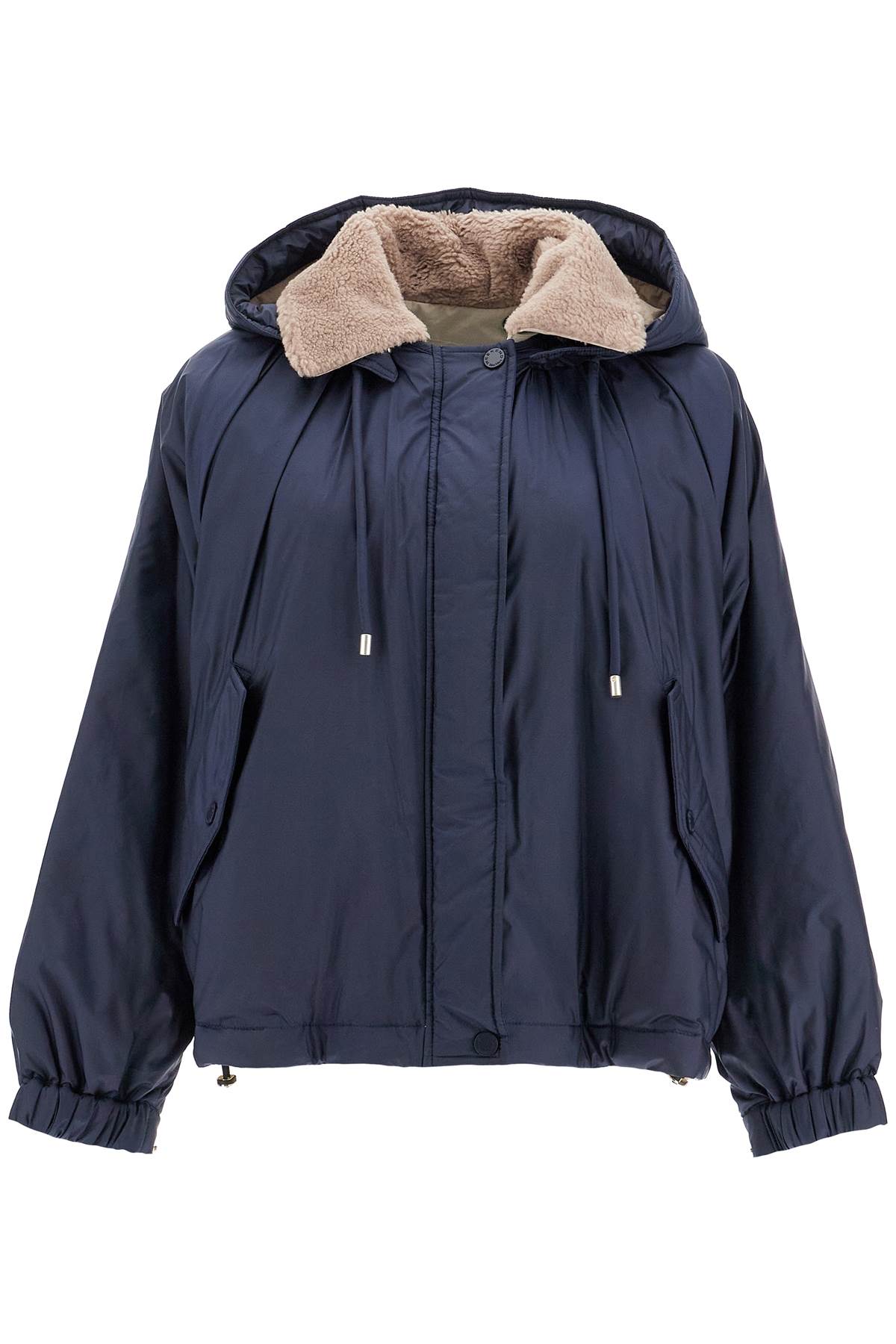 Shop Weekend Max Mara Reversible Windbreaker Jacket In Water-repell In Blue