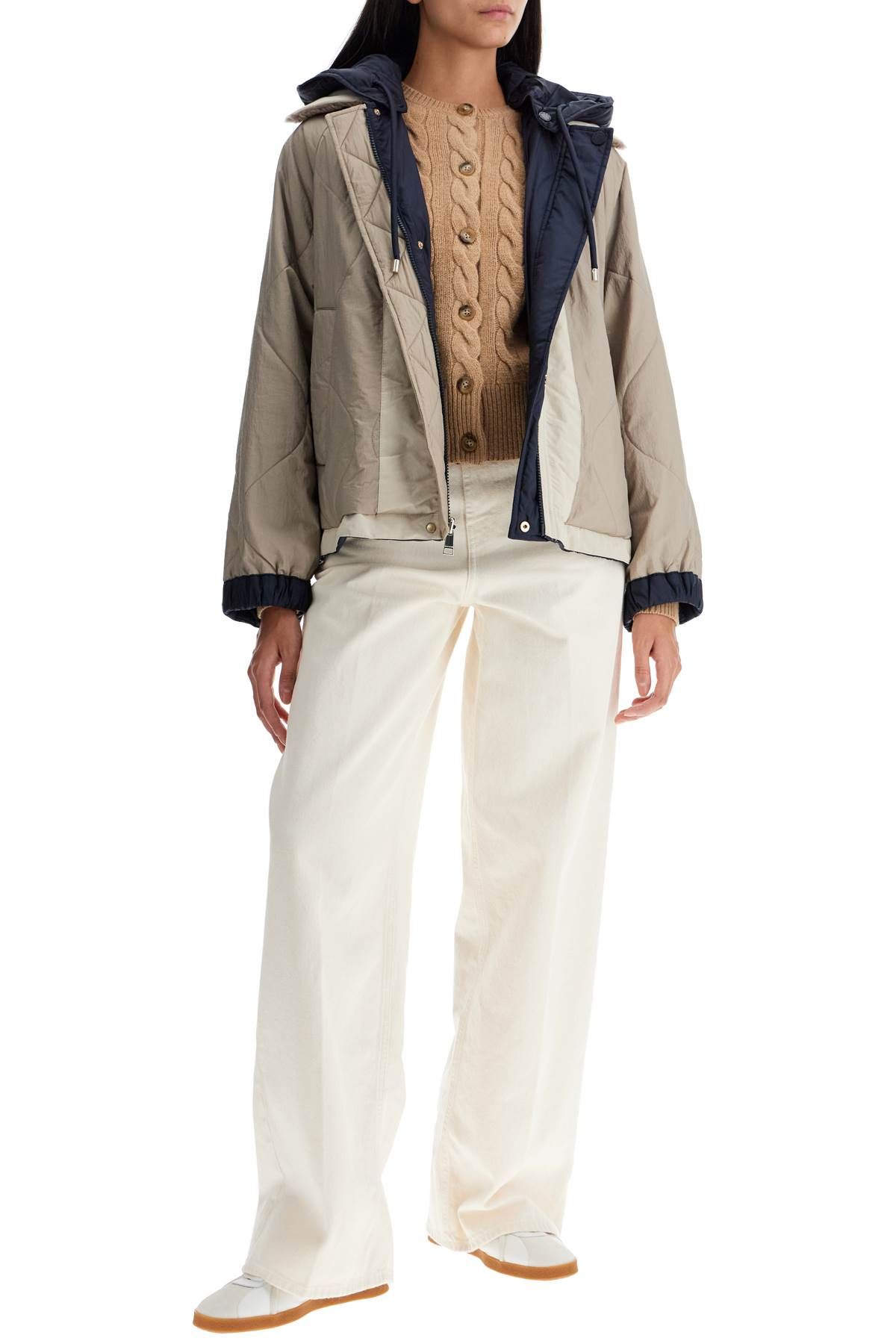 Shop Weekend Max Mara Reversible Windbreaker Jacket In Water-repell In Blue