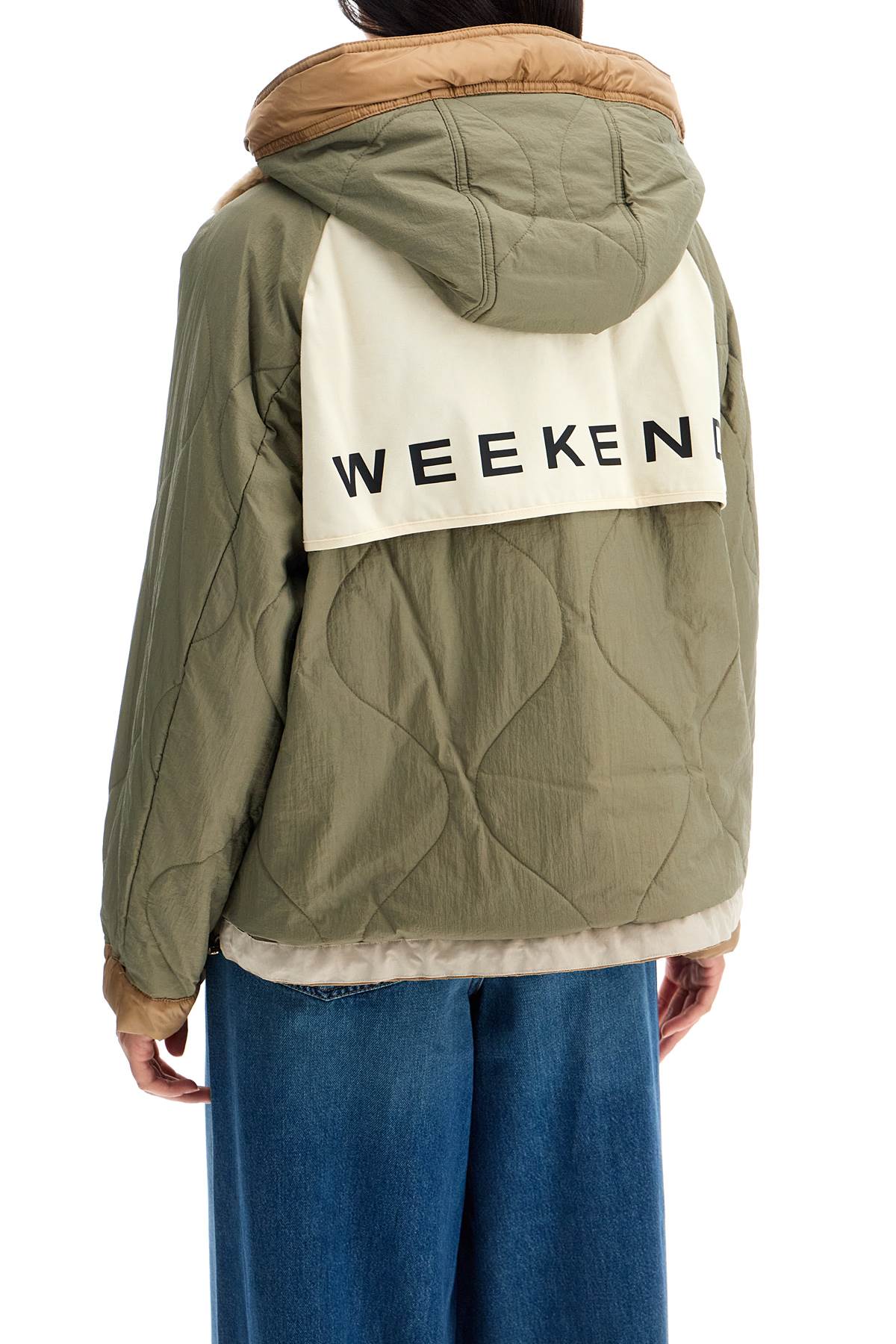 Shop Weekend Max Mara Reversible Windbreaker Jacket In Water-repell In Beige