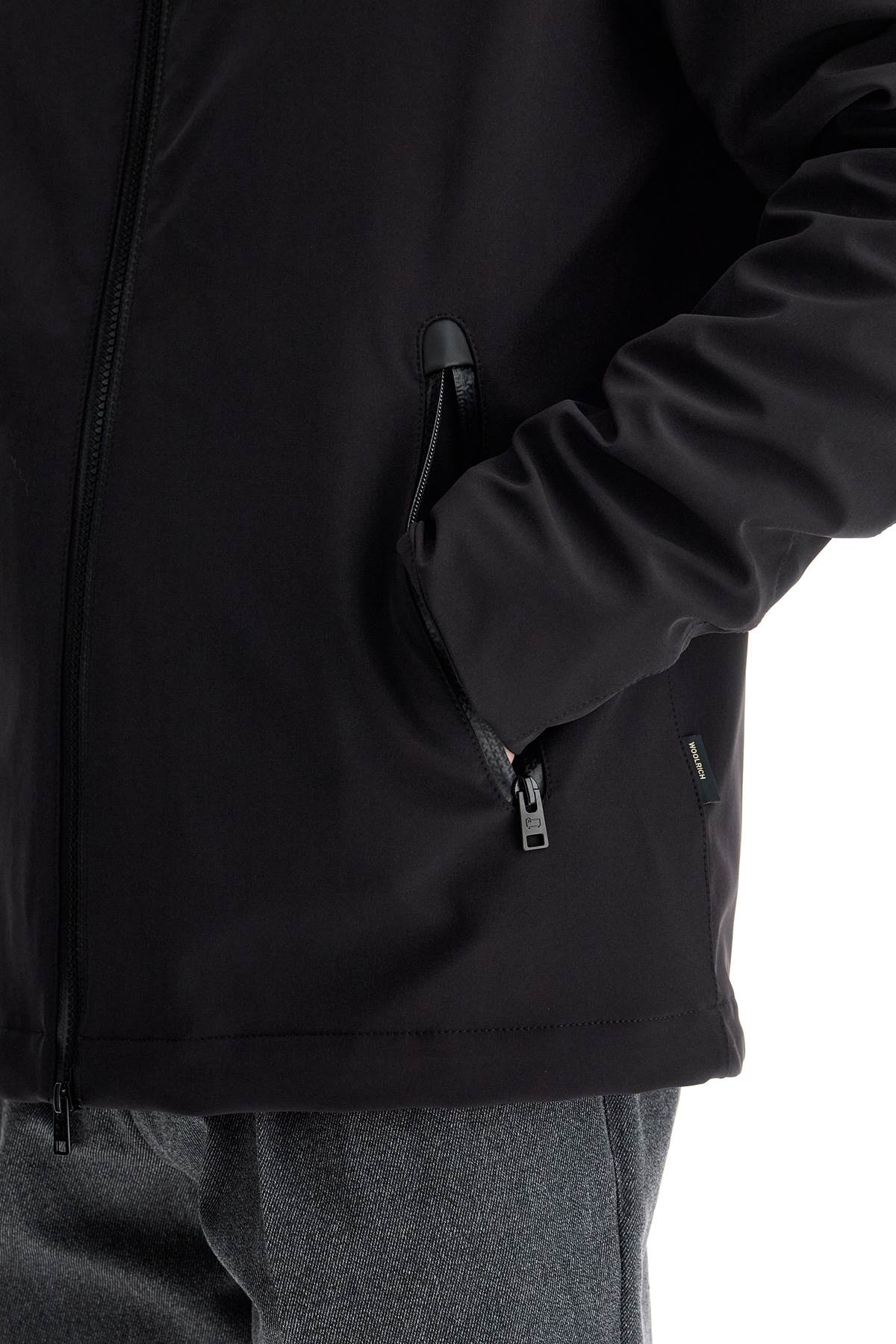 Shop Woolrich Softshell Pacific Jacket For Outdoor In Black