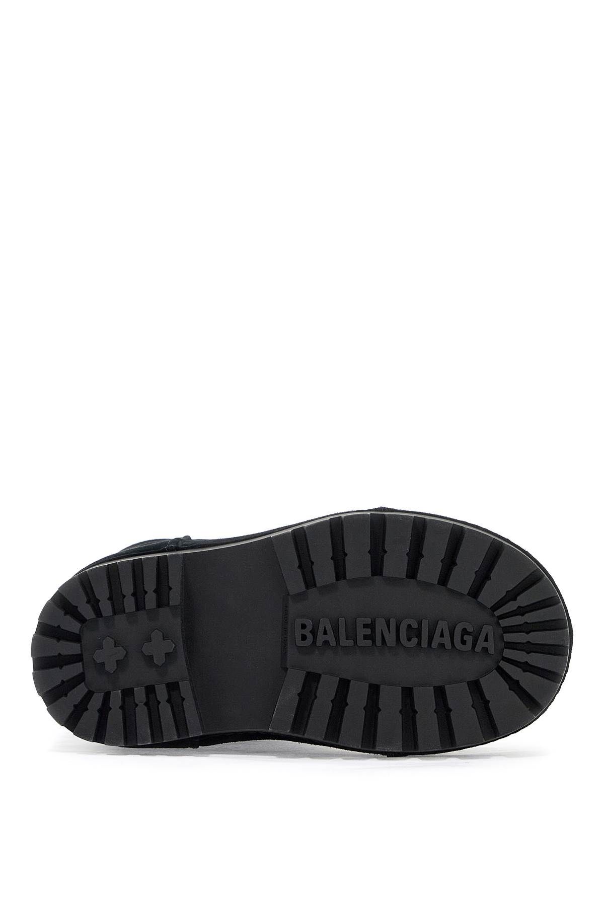 Shop Balenciaga 'alaska Suede Leather Fur Snow In Black