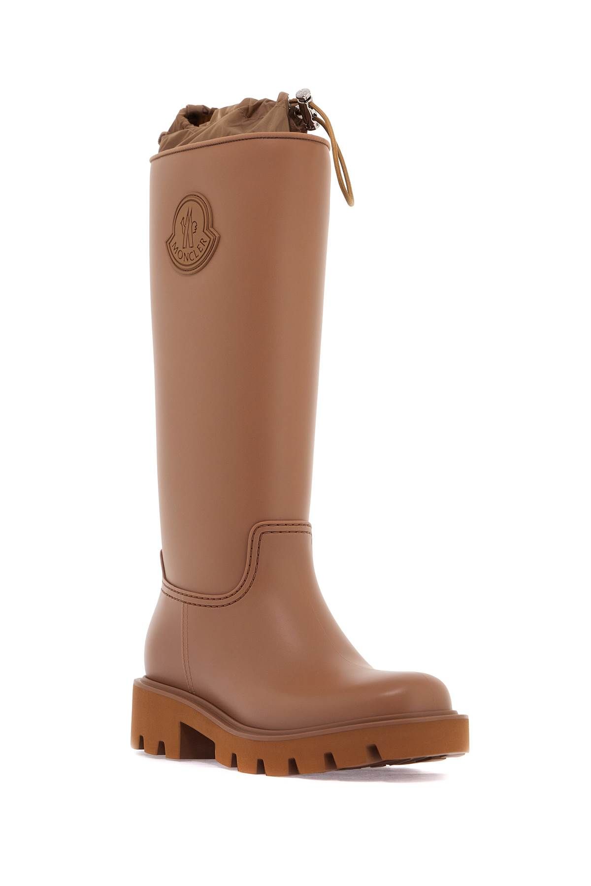 Shop Moncler Rain Boots By Kickstream In Beige