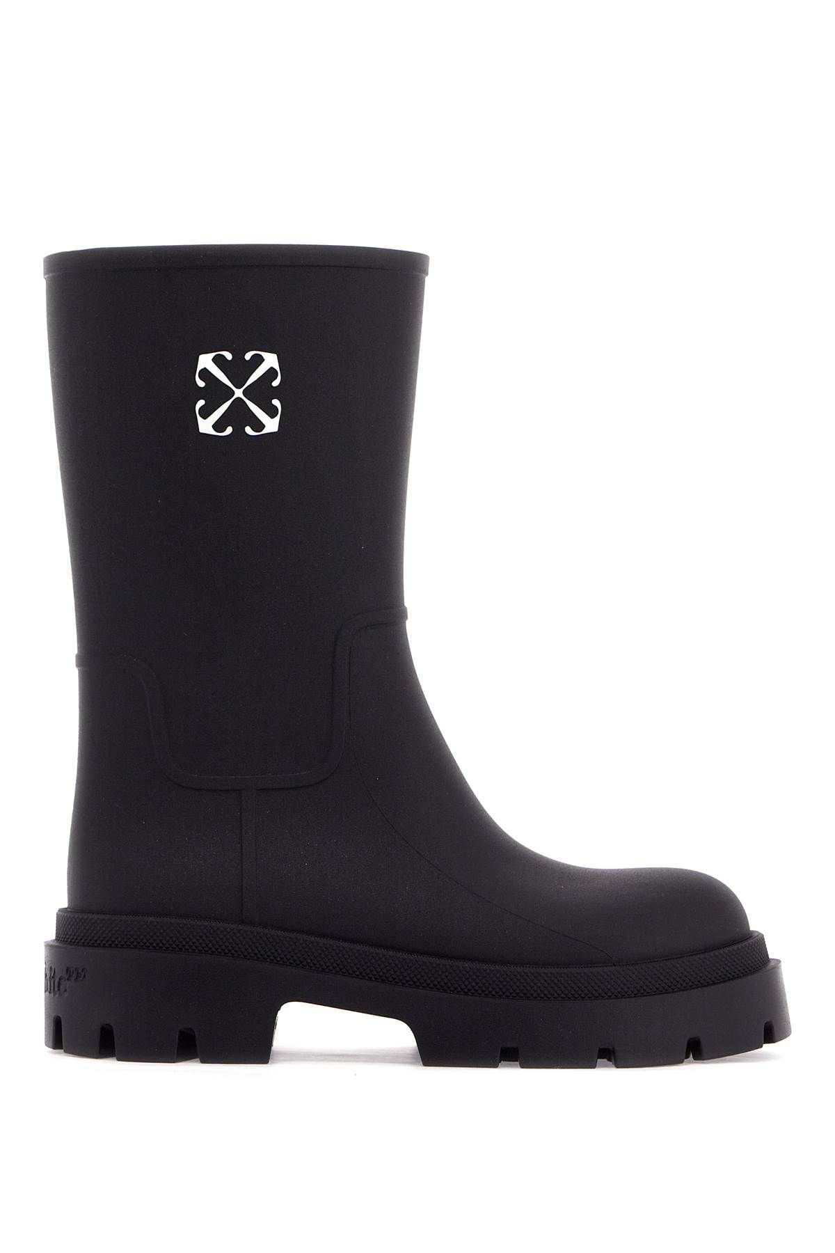 Shop Off-white "reboot Arrow Rain Boots" In Black