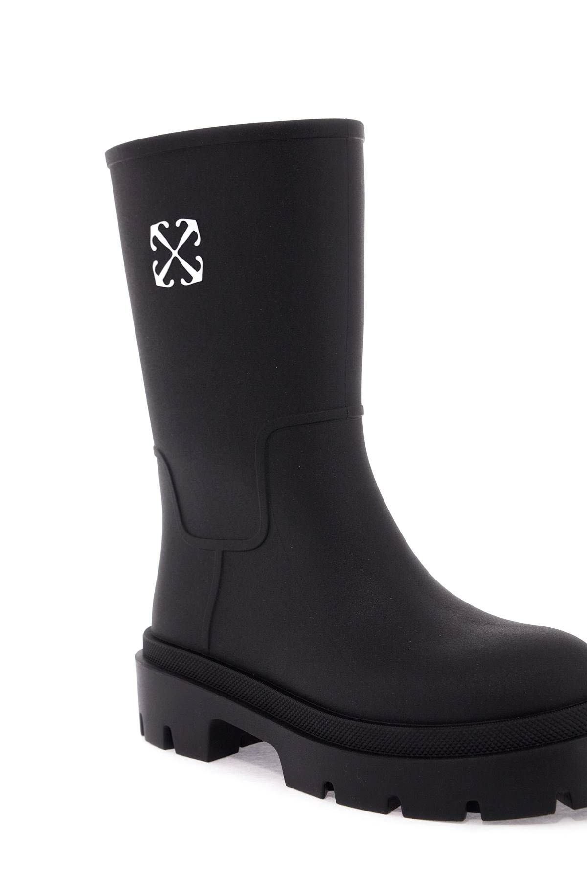 Shop Off-white "reboot Arrow Rain Boots" In Black