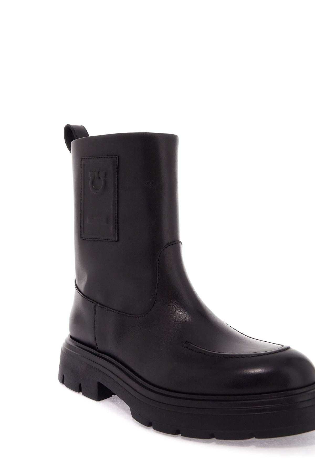 Shop Ferragamo Shearling-lined Ankle Boots In Black