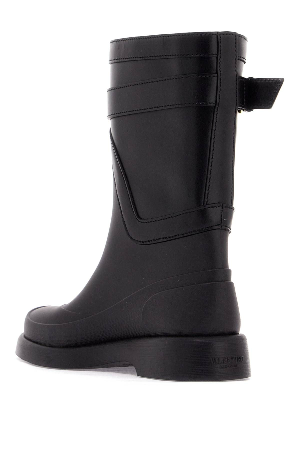 Shop Valentino Rain Boots With Vlogo, The Bold Edition In Black